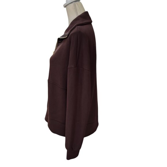 Varley Keller Half Zip Pullover in Coffee Bean Brown Size Small - Picture 4 of 9